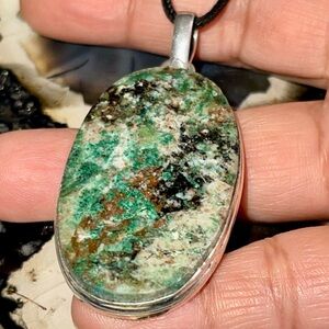 Chrysocolla Azurite Pendant 2 1/2”
